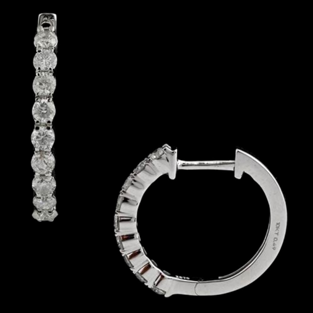 Hoop Earring - (Lab Diamond)
